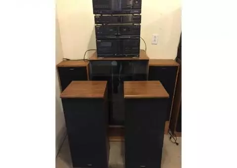 Spring Cleaning! Fisher Home Stereo & Glass Cabinet [**Open Today!**]