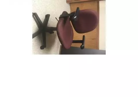 Burgundy desk chair